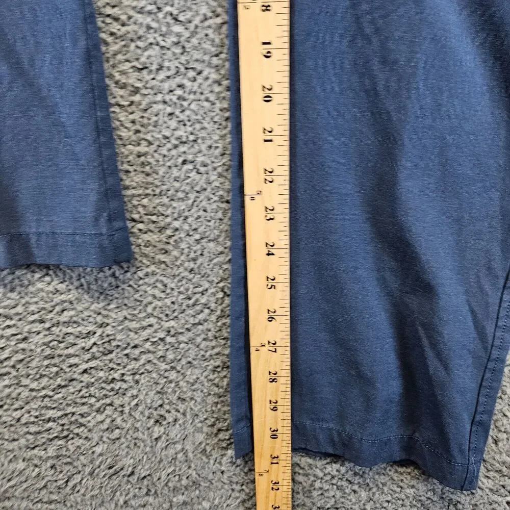 1764 Golf Pants Men Size 36x32 Blue Straight Leg Performance Chino Elastic Waist